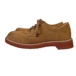 Sperry Top-Sider Tevin 13.5 Boys Tan Suede Lace-Up Shoes With Brown Rubber Sole